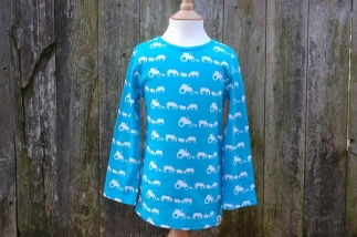 Farm Silhouette Long Sleeved Tee Turquoise