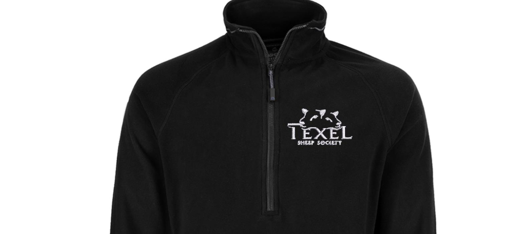 Zip neck fleece with logo 